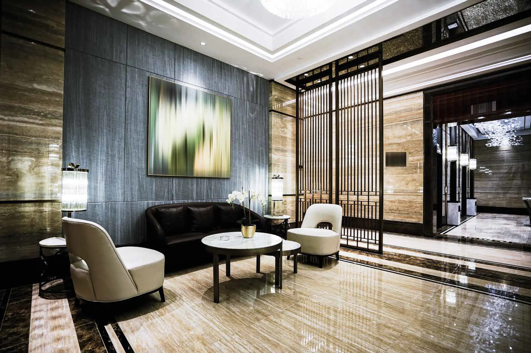  Luxury living room interiors in County 107 Noida