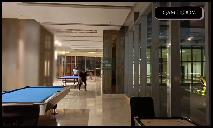 Indoor games room at Nova Residences Supernova Noida family clubhouse