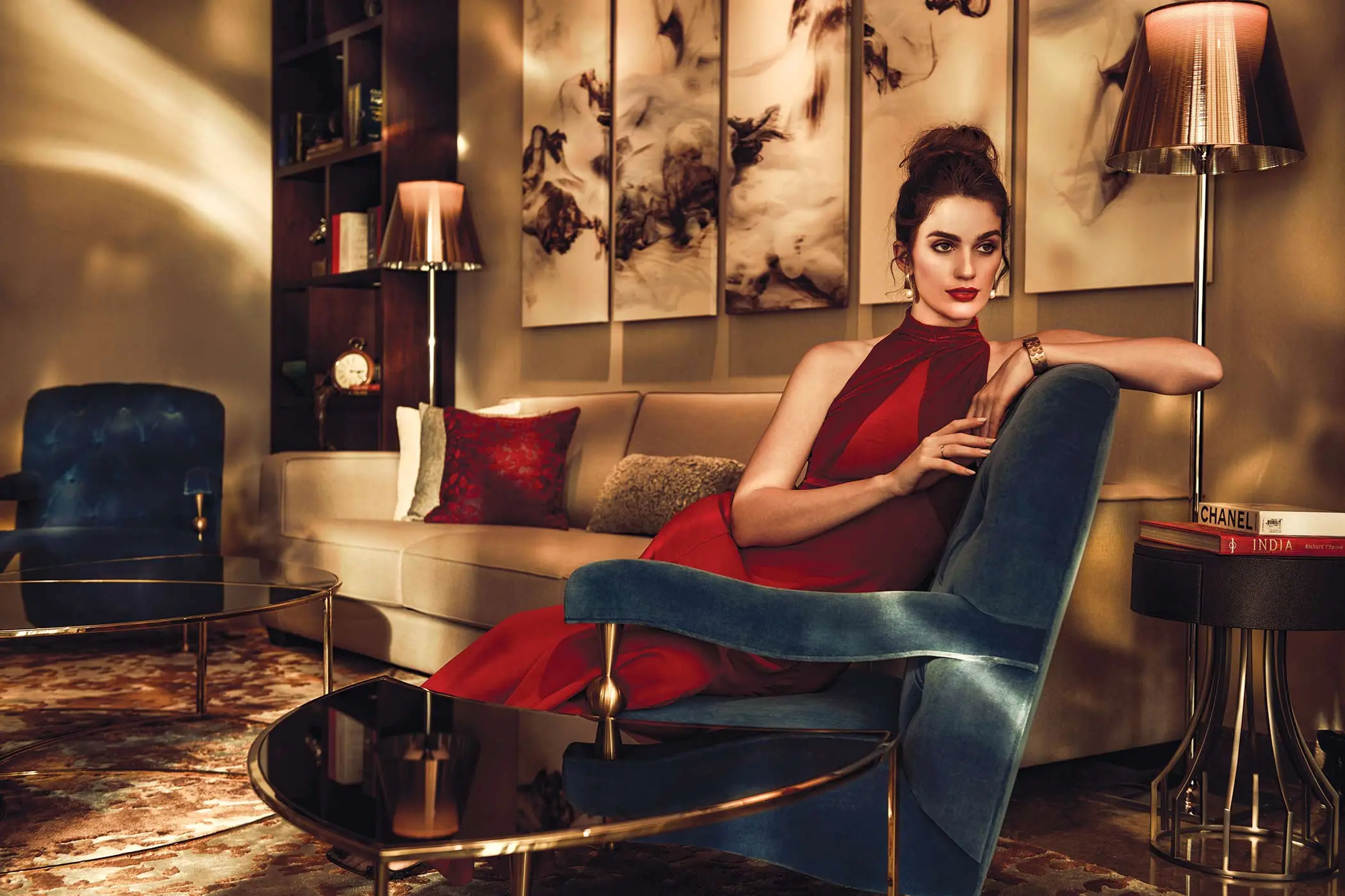 Luxury family lounge interior at ATS Knightsbridge Sector 124 Noida