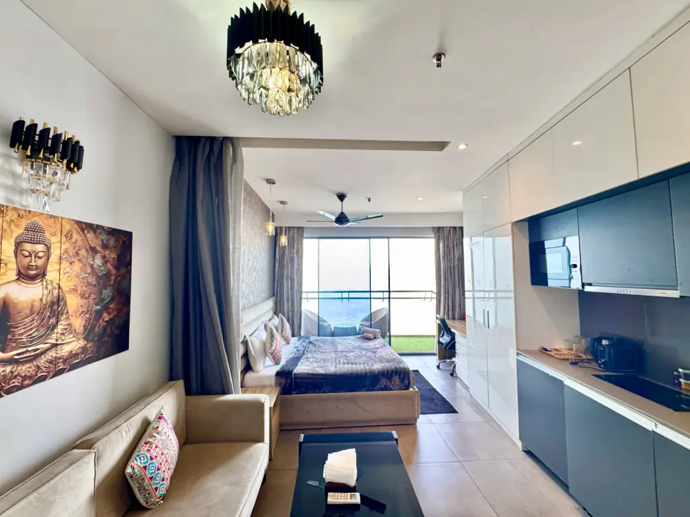 Spacious bedroom with balcony access in CityGlow 28 Supernova Spira Noida
